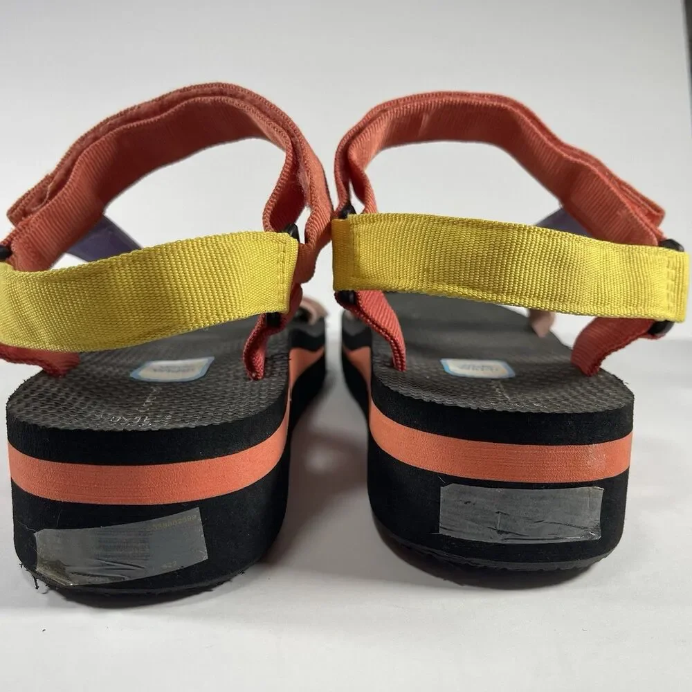 Time and Tru Women’s Platform Sport Sandals - Multicolor Strappy - Size 12 Wide